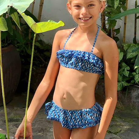 Maillot de bain  2 pièces  imprimé pingouin  swan Bleu roi 2 - vertbaudet enfant 