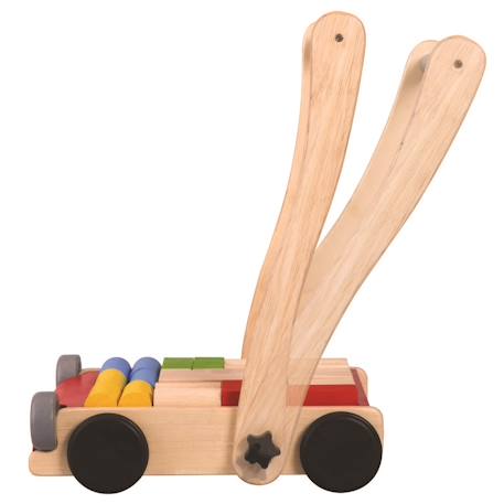 Chariot de marche avec cubes Beige 2 - vertbaudet enfant 