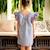 Robe  vichy   ample  butterfly Bleu marine blanc 2 - vertbaudet enfant 