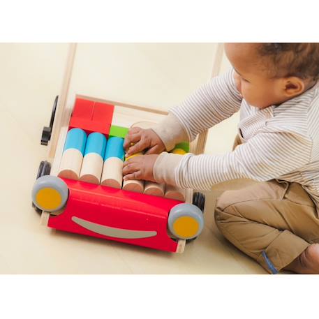 Chariot de marche avec cubes Beige 4 - vertbaudet enfant 