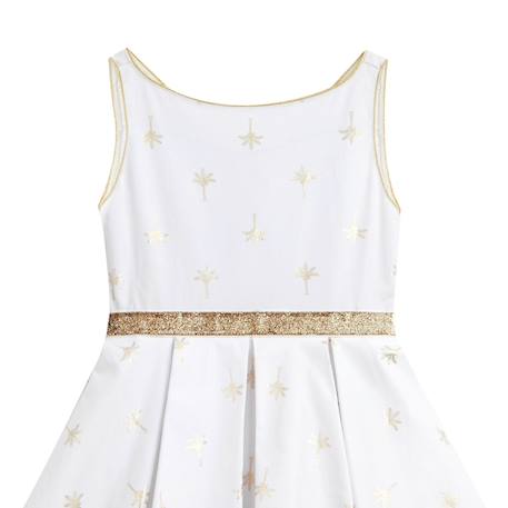 Robe cérémonie   lin    hepburn Blanc or 6 - vertbaudet enfant 