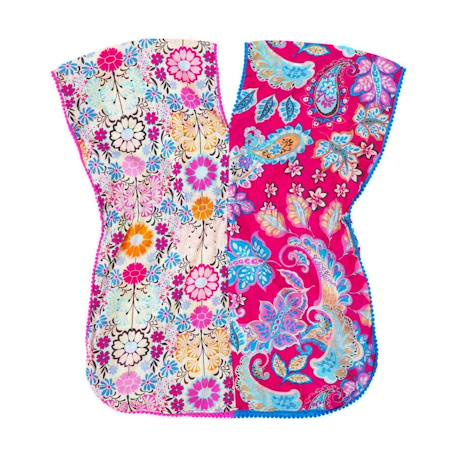 Robe de plage  imprimé fleurs hawaï   bali Rouge bleu 5 - vertbaudet enfant 