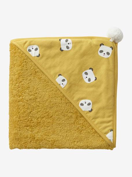 Cape de bain Panda Oeko-Tex® jaune curry+vert sauge 6 - vertbaudet enfant 