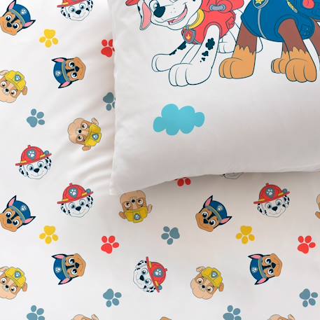 Parure de lit imprimée 100% coton, pat patrouille happy Blanc 2 - vertbaudet enfant 