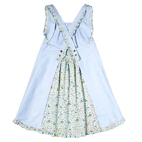 Robe cérémonie    liberty  anais Bleu pastel 4 - vertbaudet enfant 