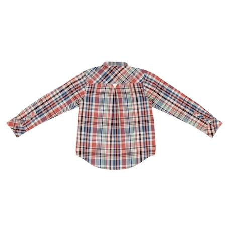 Chemise col mao   carreaux   liverpool Vieux rose 4 - vertbaudet enfant 