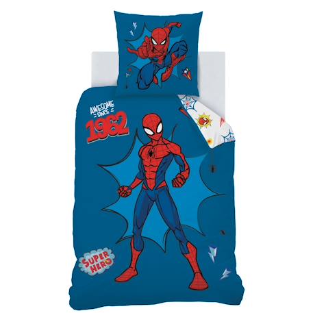 Parure de lit imprimée 100% coton, spiderman home avenger Bleu 3 - vertbaudet enfant 