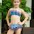 Maillot de bain  2 pièces liberty  et   swan Bleu rouge 5 - vertbaudet enfant 