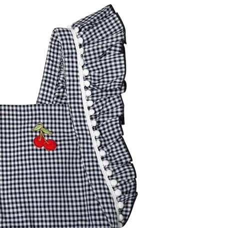 Robe  vichy  et  à volants  lili Noir et blanc 5 - vertbaudet enfant 