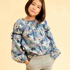 -Blouse intersaison fleurie   liberty   col smocks  chimene