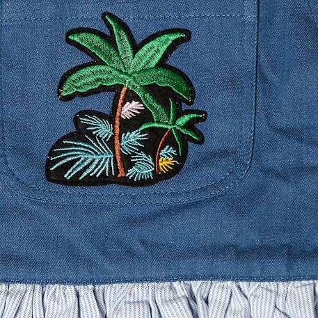 Robe salopette   à fines rayures   gigi Bleu ciel bleu denim 5 - vertbaudet enfant 