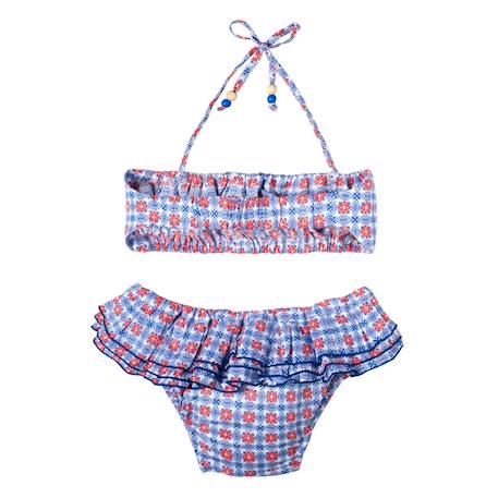 Maillot de bain 2 pièces       swan Bleu rouge 3 - vertbaudet enfant 
