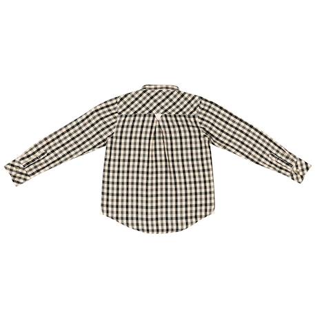 Chemise col mao   carreaux    liverpool Noir beige 4 - vertbaudet enfant 