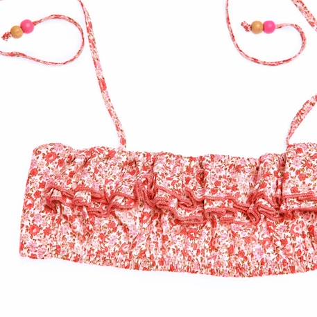 Maillot de bain 2 pièces liberty     swan Rose rouge 5 - vertbaudet enfant 