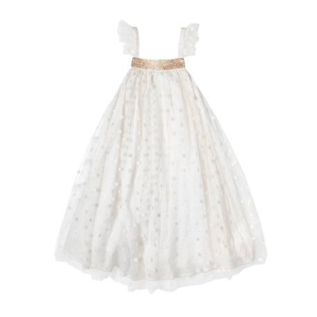 Robe cérémonie bohème   tulle    alizee Blanc cassé doré 3 - vertbaudet enfant 