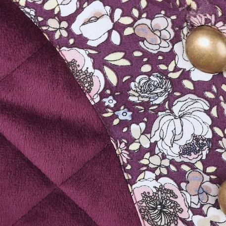 Manteau kimono court   velours   capucine Bordeaux prune 2 - vertbaudet enfant 