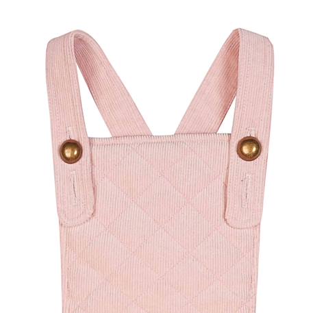Robe salopette   velours    ecolière Bordeaux+Rose pastel 7 - vertbaudet enfant 
