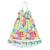 Robe de plage longue   jersey fleuri   eugenie Blanc fleuri multicolore 4 - vertbaudet enfant 