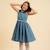 Robe qui tourne   à col claudine  hepburn Bleu bleu marine 2 - vertbaudet enfant 