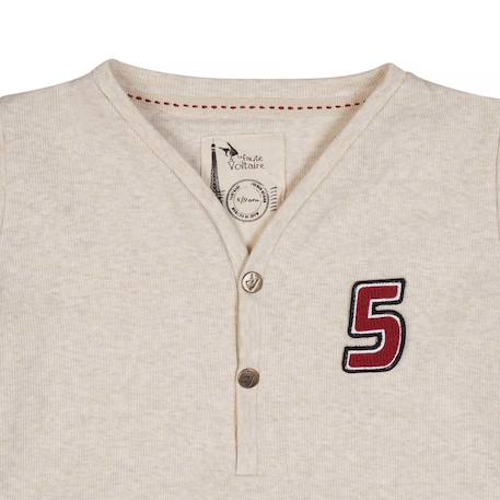 T-shirt manches longues  coton jersey   elvis Beige 2 - vertbaudet enfant 