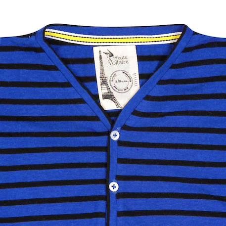 T-shirt manches longues   rayures   elvis Bleu roi bleu marine 2 - vertbaudet enfant 