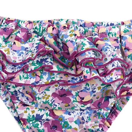 Maillot de bain  2 pièces liberty    swan Violet bleu 4 - vertbaudet enfant 