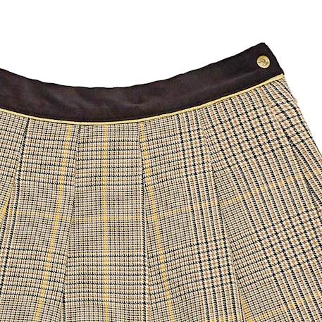 Ensemble   jupe plissée  et  & col roulé Beige marron jaune 6 - vertbaudet enfant 