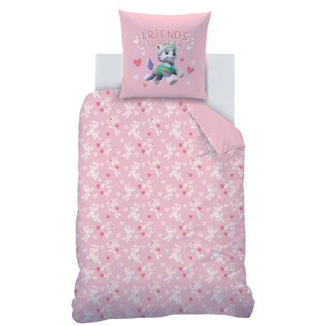Parure de lit imprimée 100% coton, pat patrouille heart Rose 4 - vertbaudet enfant 