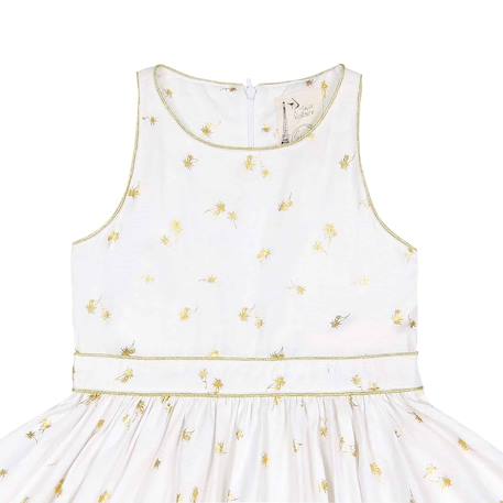 Robe de cérémonie  qui tourne en lin  et   hepburn Blanc or 4 - vertbaudet enfant 