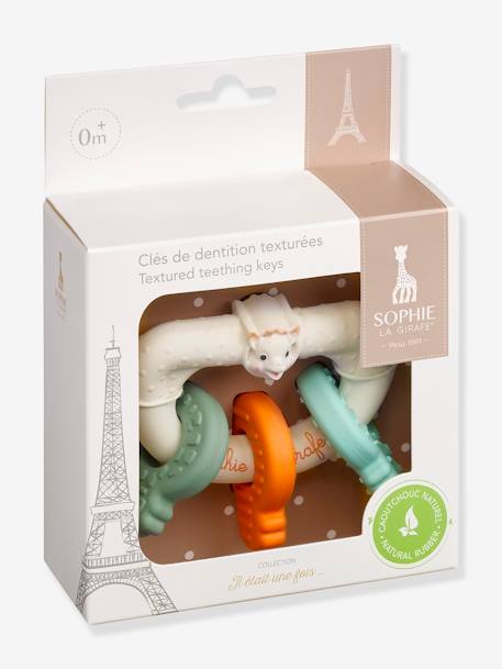 Clés de dentition texturées Sophie la girafe VULLI multicolore 2 - vertbaudet enfant 
