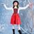 Robe de noël   velours et tartan   christmas Rouge 2 - vertbaudet enfant 