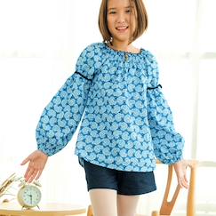 Blouse intersaison fleurie   liberty   col smocks  chimene  - vertbaudet enfant