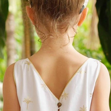Robe cérémonie   lin    hepburn Blanc or 2 - vertbaudet enfant 