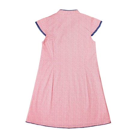 Robe chinoise   à col mao  annam Rose foncé bleu marine 4 - vertbaudet enfant 