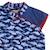 Blouse  chinoise  imprimé poissons koi  annam Bleu rouge 2 - vertbaudet enfant 