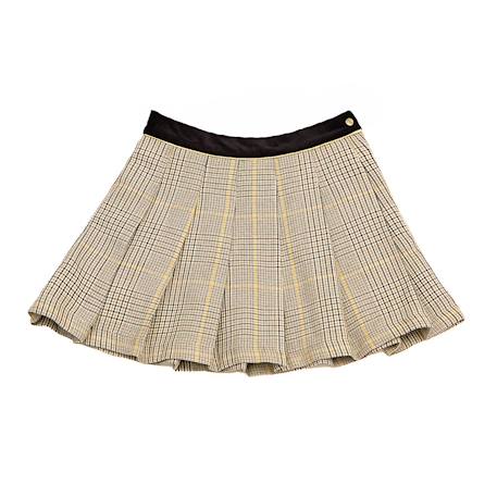 Ensemble   jupe plissée  et  & col roulé Beige marron jaune 5 - vertbaudet enfant 