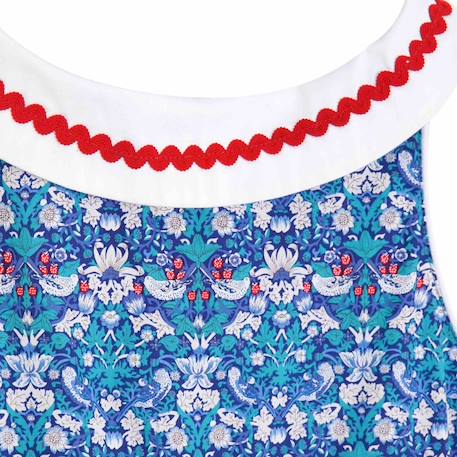 Robe cérémonie  fleurie  et   hepburn Bleu foncé rouge 5 - vertbaudet enfant 