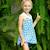 Blouse  liberty    tulipe Bleu roi blanc 2 - vertbaudet enfant 
