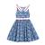 Robe cérémonie  fleurie  et   hepburn Bleu foncé rouge 4 - vertbaudet enfant 