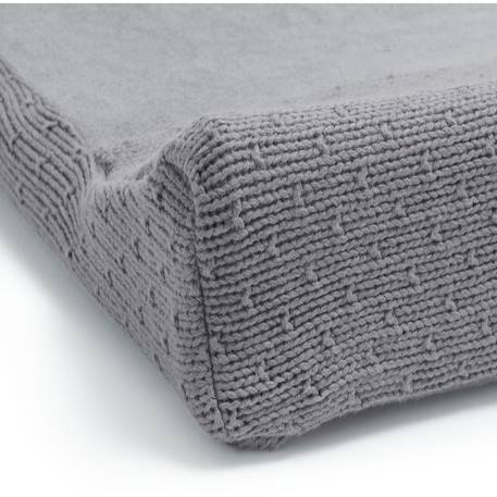 Housse matelas à langer bliss knit en coton Gris 2 - vertbaudet enfant 