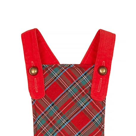 Robe de noël   velours et tartan   christmas Rouge 4 - vertbaudet enfant 