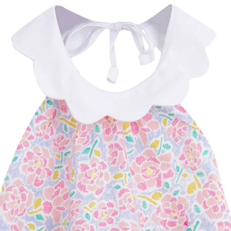 Blouse liberty     tulipe Rose bleu pastel 5 - vertbaudet enfant 