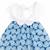 Blouse  liberty    tulipe Bleu roi blanc 4 - vertbaudet enfant 