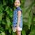 Blouse  chinoise  imprimé poissons koi  annam Bleu rouge 6 - vertbaudet enfant 