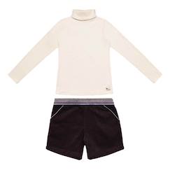 Ensemble   short velours  & col roulé  - vertbaudet enfant