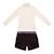 Ensemble   short velours  & col roulé Marron beige 1 - vertbaudet enfant 