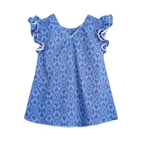 Robe  été  tie and dye ample  butterfly Bleu blanc 5 - vertbaudet enfant 