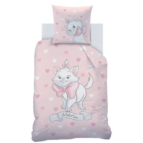 Parure de lit imprimée 100% coton, disney home les aristochats love Rose 3 - vertbaudet enfant 