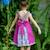 Robe cérémonie fleurie    noeud amovible  anais Violet 1 - vertbaudet enfant 
