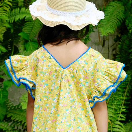 Robe  été   ample  butterfly Bleu marine+Jaune bleu+Rose bleu pastel+Violette bleu 8 - vertbaudet enfant 